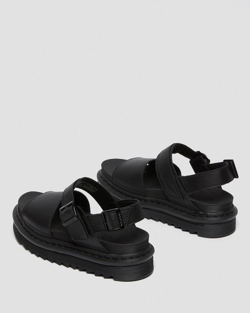 Dr Martens Voss Leren Gladiator Sandalen Dames Zwart | NL 485CTV